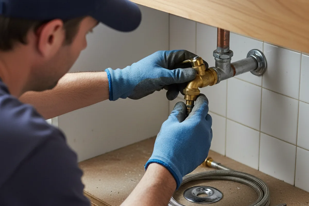 Shutoff valve and fitting work during Faucet and Fixture Repair in Minden City